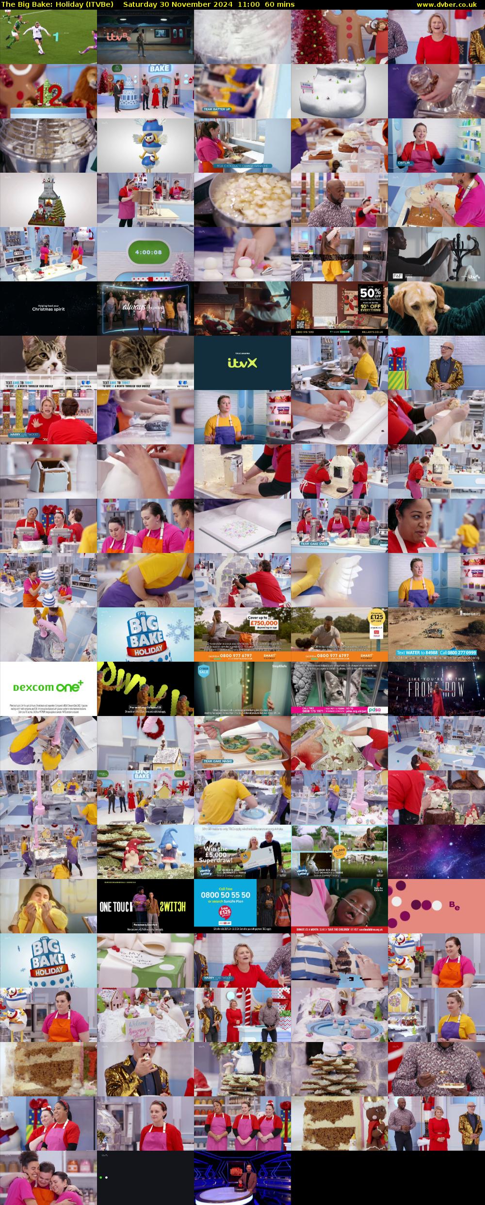 The Big Bake: Holiday (ITVBe) Saturday 30 November 2024 11:00 - 12:00