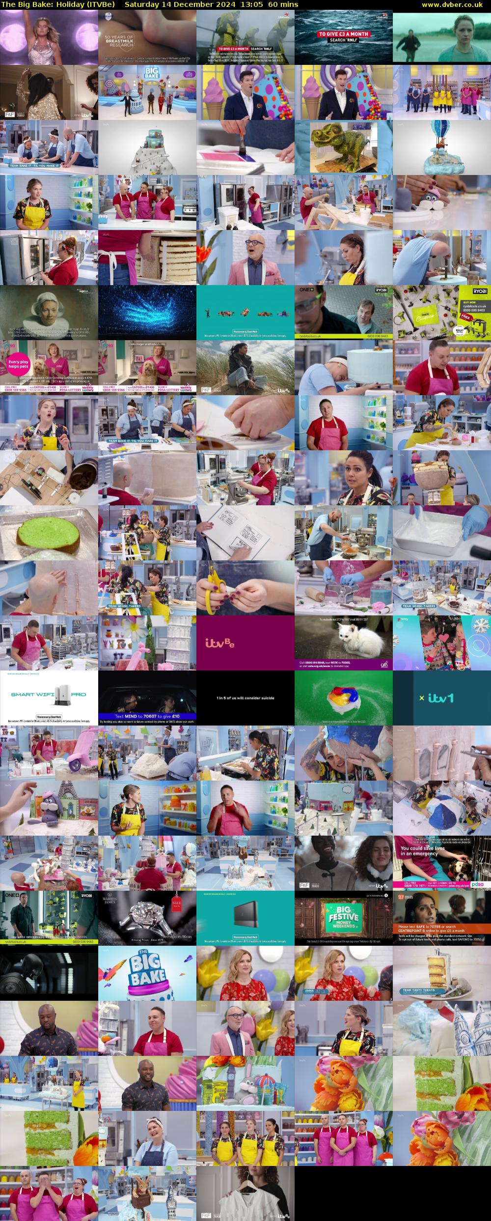 The Big Bake: Holiday (ITVBe) Saturday 14 December 2024 13:05 - 14:05