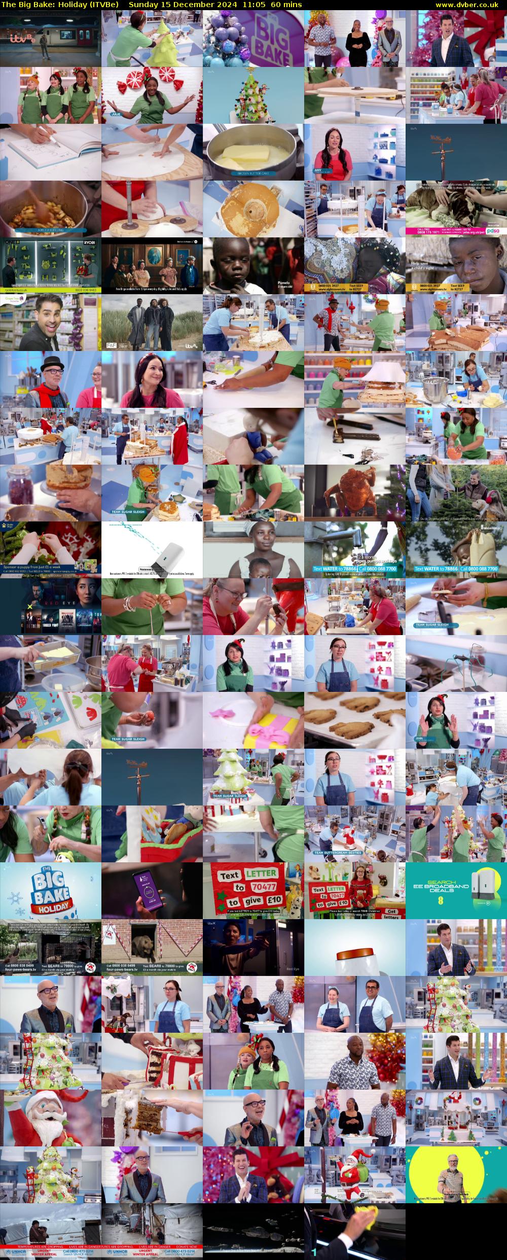 The Big Bake: Holiday (ITVBe) Sunday 15 December 2024 11:05 - 12:05