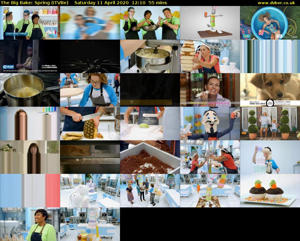 The Big Bake: Spring (ITVBe) Saturday 11 April 2020 12:10 - 13:05
