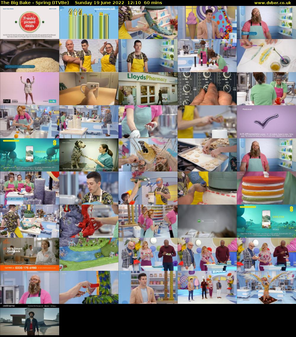 The Big Bake - Spring (ITVBe) Sunday 19 June 2022 12:10 - 13:10
