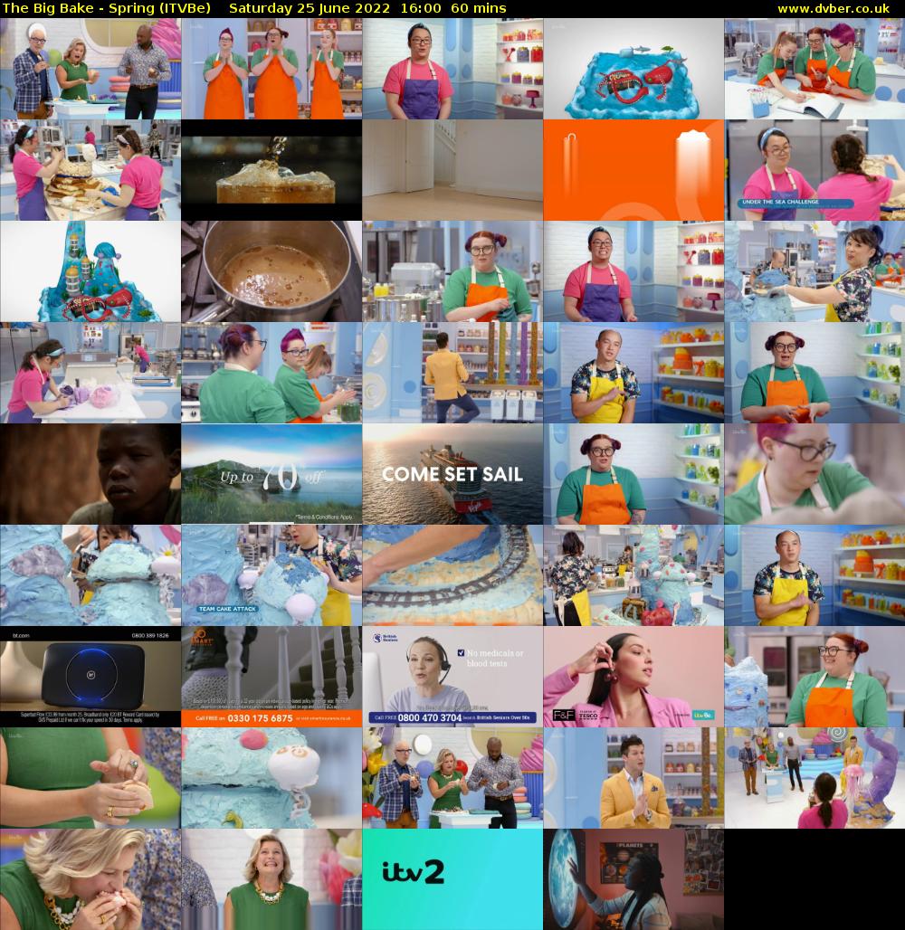 The Big Bake - Spring (ITVBe) Saturday 25 June 2022 16:00 - 17:00