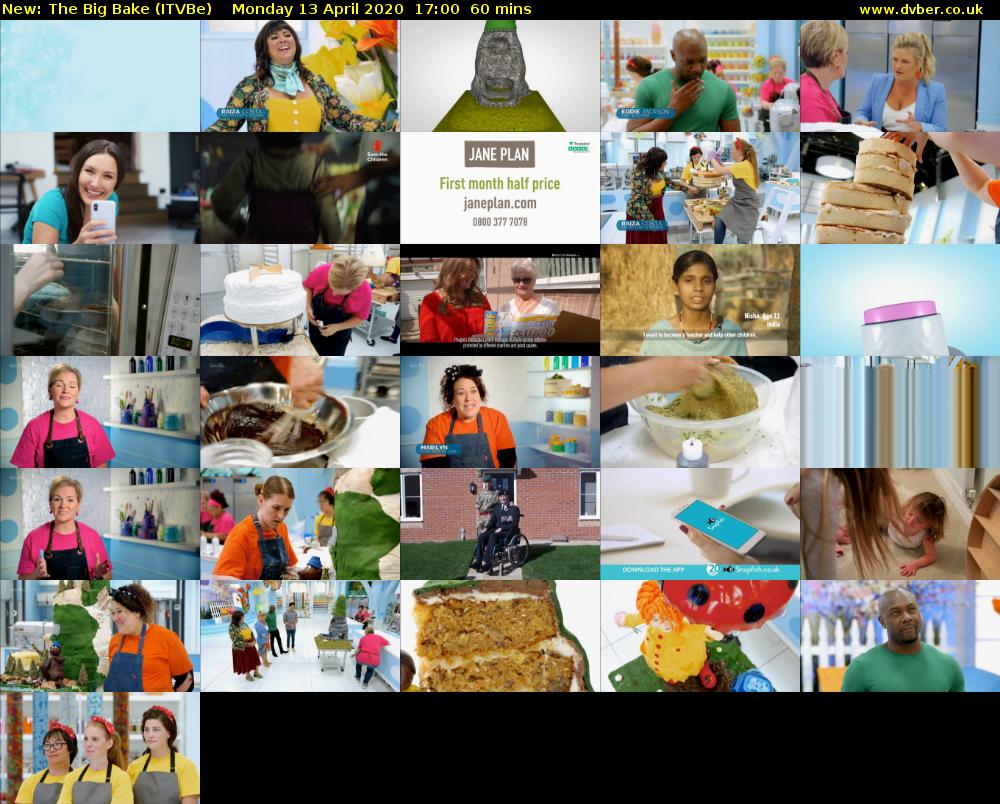 The Big Bake (ITVBe) Monday 13 April 2020 17:00 - 18:00