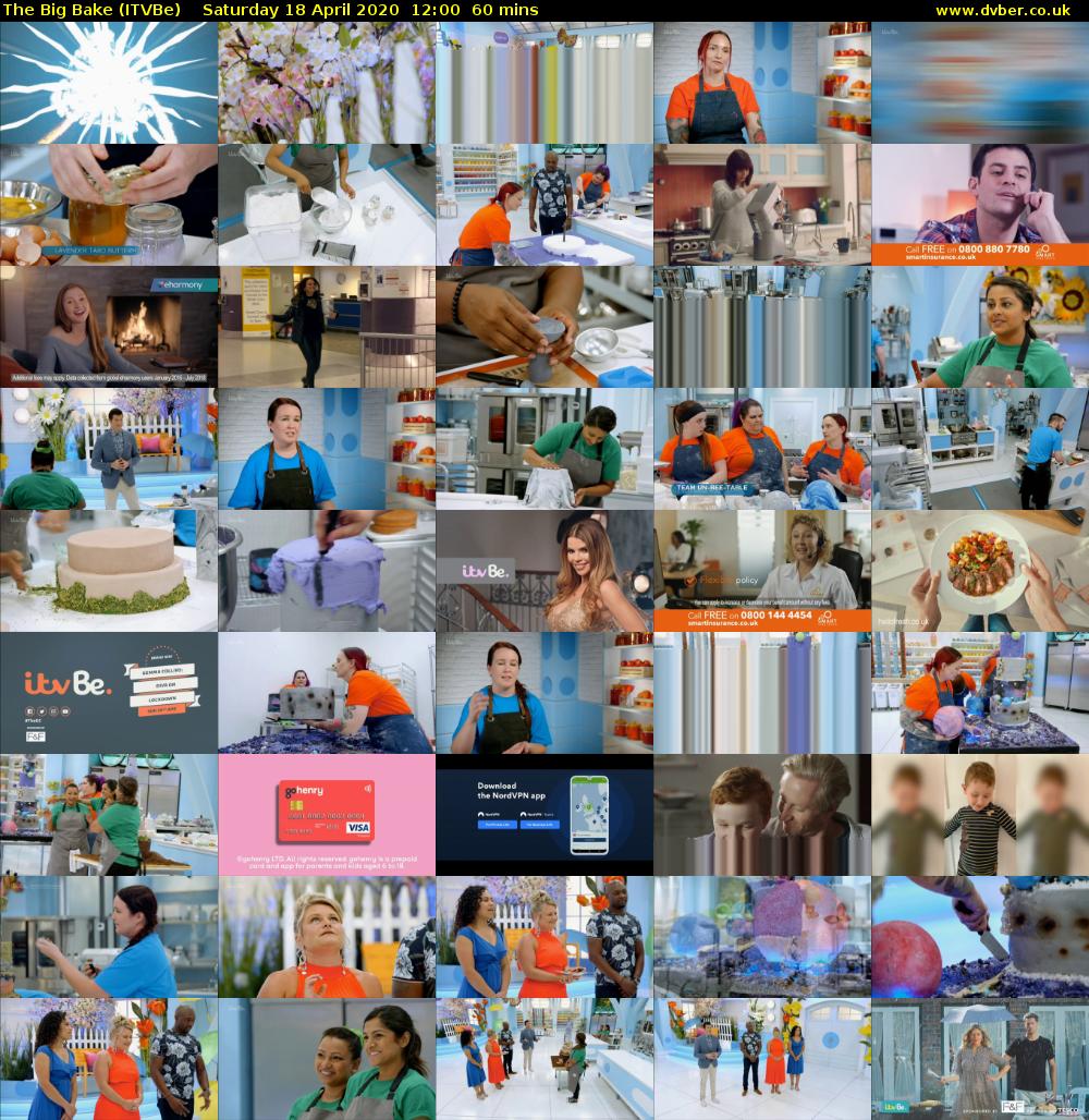 The Big Bake (ITVBe) Saturday 18 April 2020 12:00 - 13:00