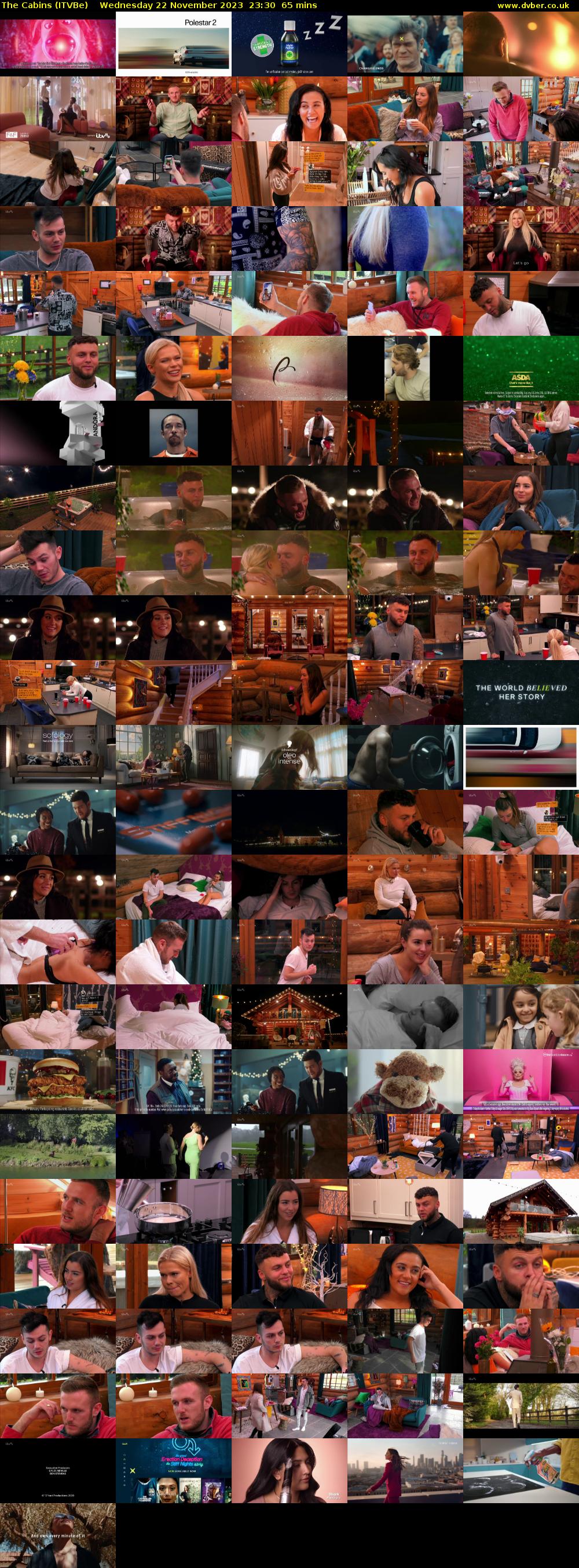 The Cabins (ITVBe) Wednesday 22 November 2023 23:30 - 00:35