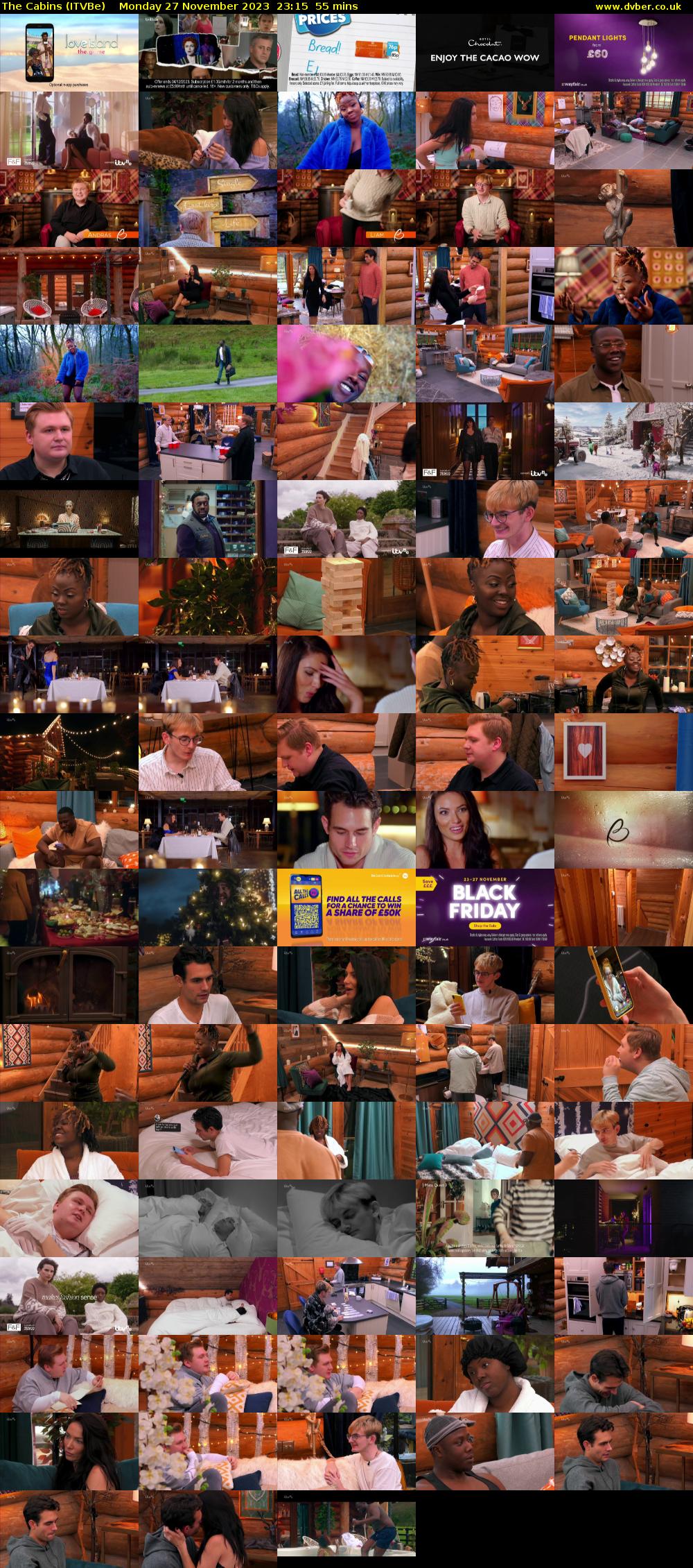 The Cabins (ITVBe) Monday 27 November 2023 23:15 - 00:10