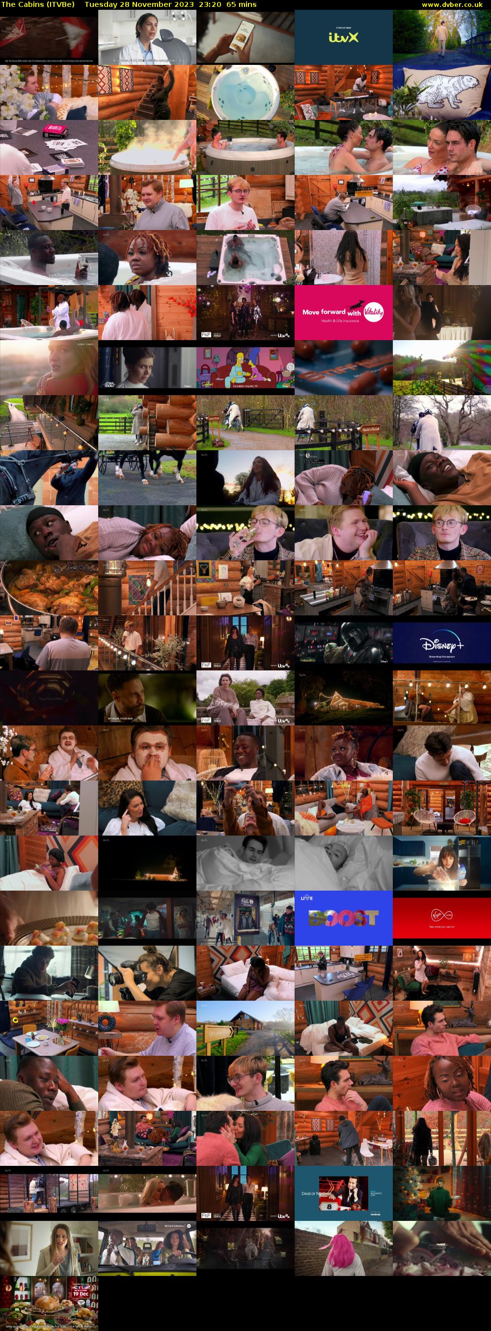The Cabins (ITVBe) Tuesday 28 November 2023 23:20 - 00:25
