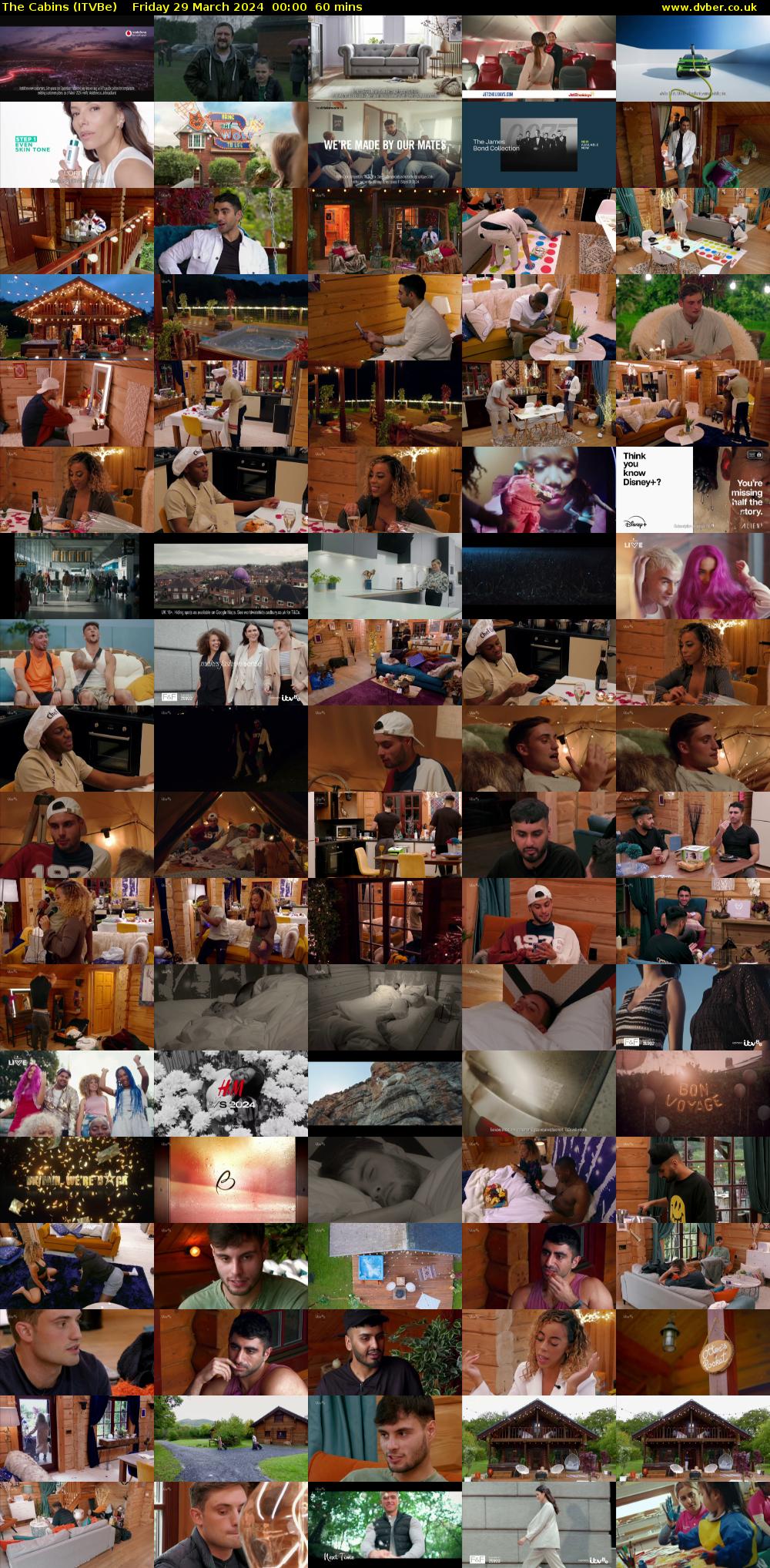 The Cabins (ITVBe) Friday 29 March 2024 00:00 - 01:00