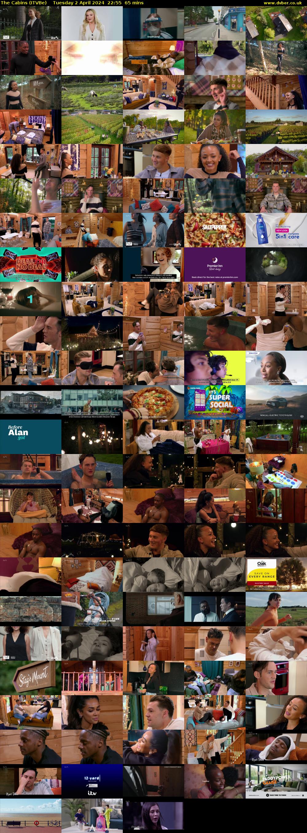 The Cabins (ITVBe) Tuesday 2 April 2024 22:55 - 00:00
