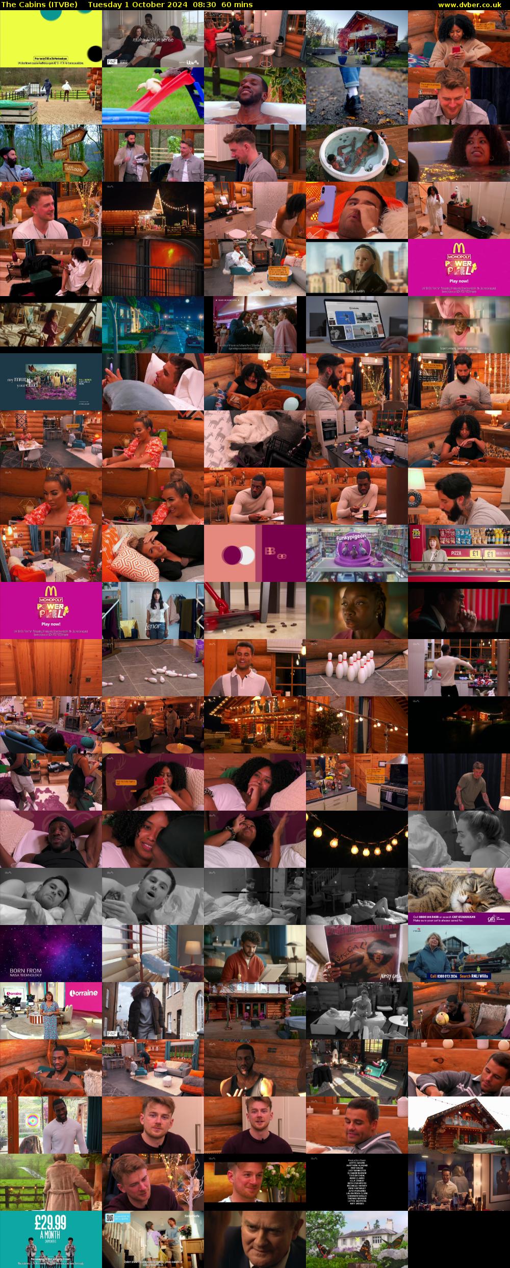 The Cabins (ITVBe) Tuesday 1 October 2024 08:30 - 09:30