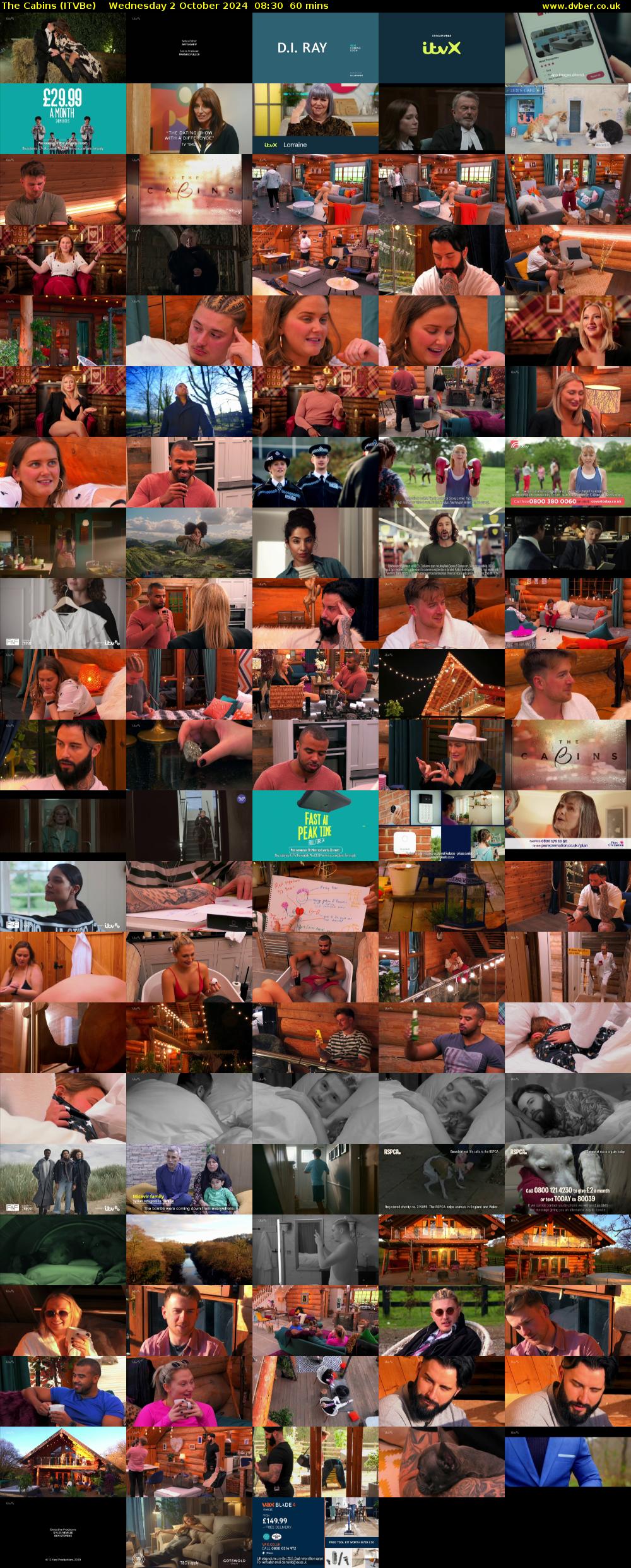 The Cabins (ITVBe) Wednesday 2 October 2024 08:30 - 09:30