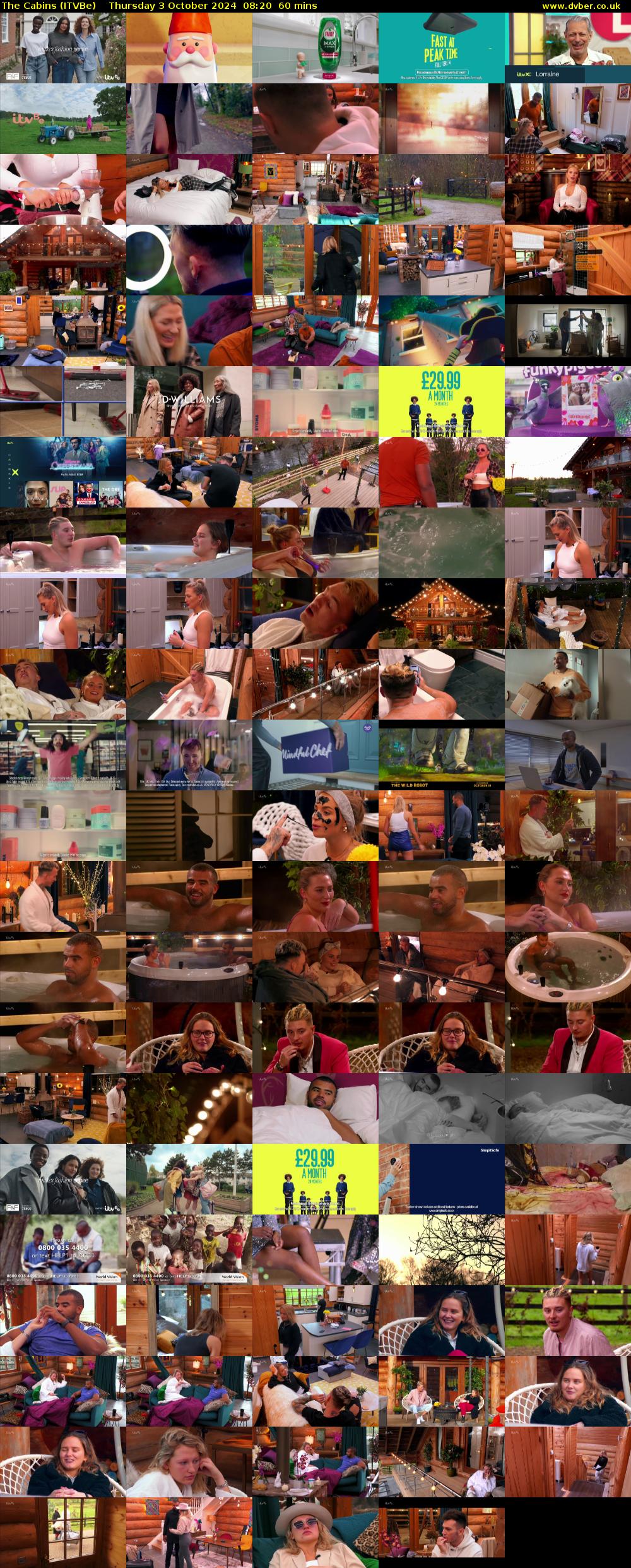 The Cabins (ITVBe) Thursday 3 October 2024 08:20 - 09:20