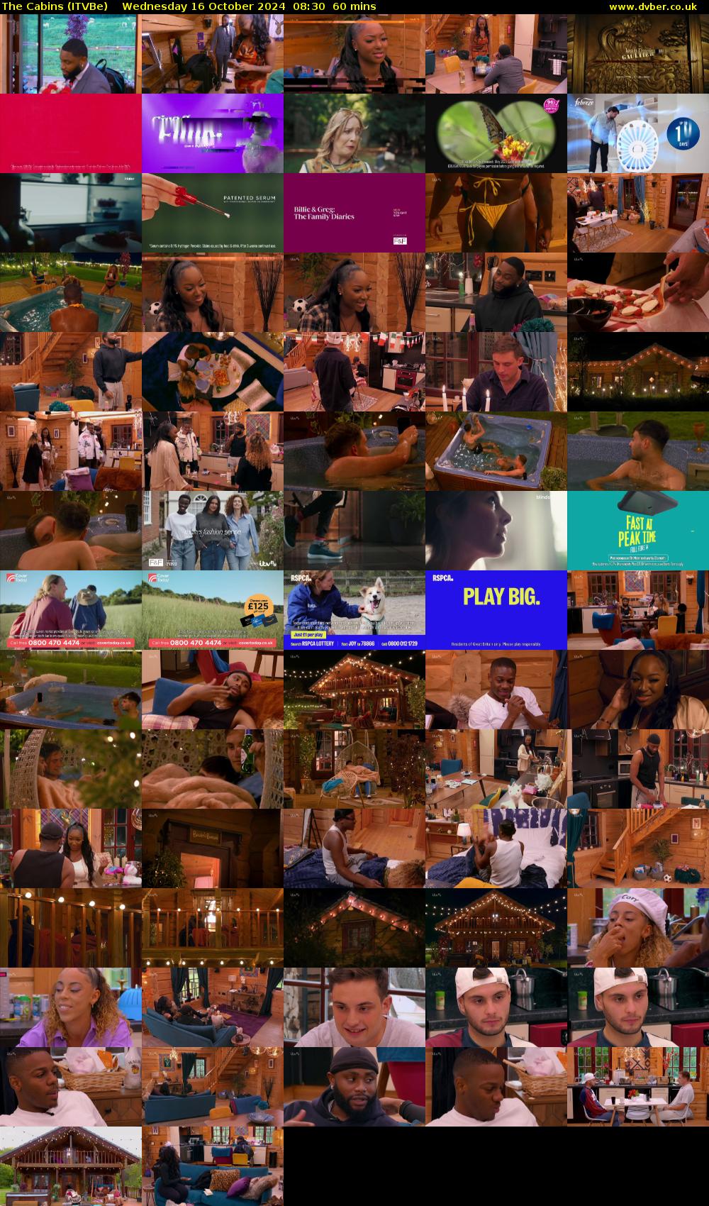 The Cabins (ITVBe) Wednesday 16 October 2024 08:30 - 09:30