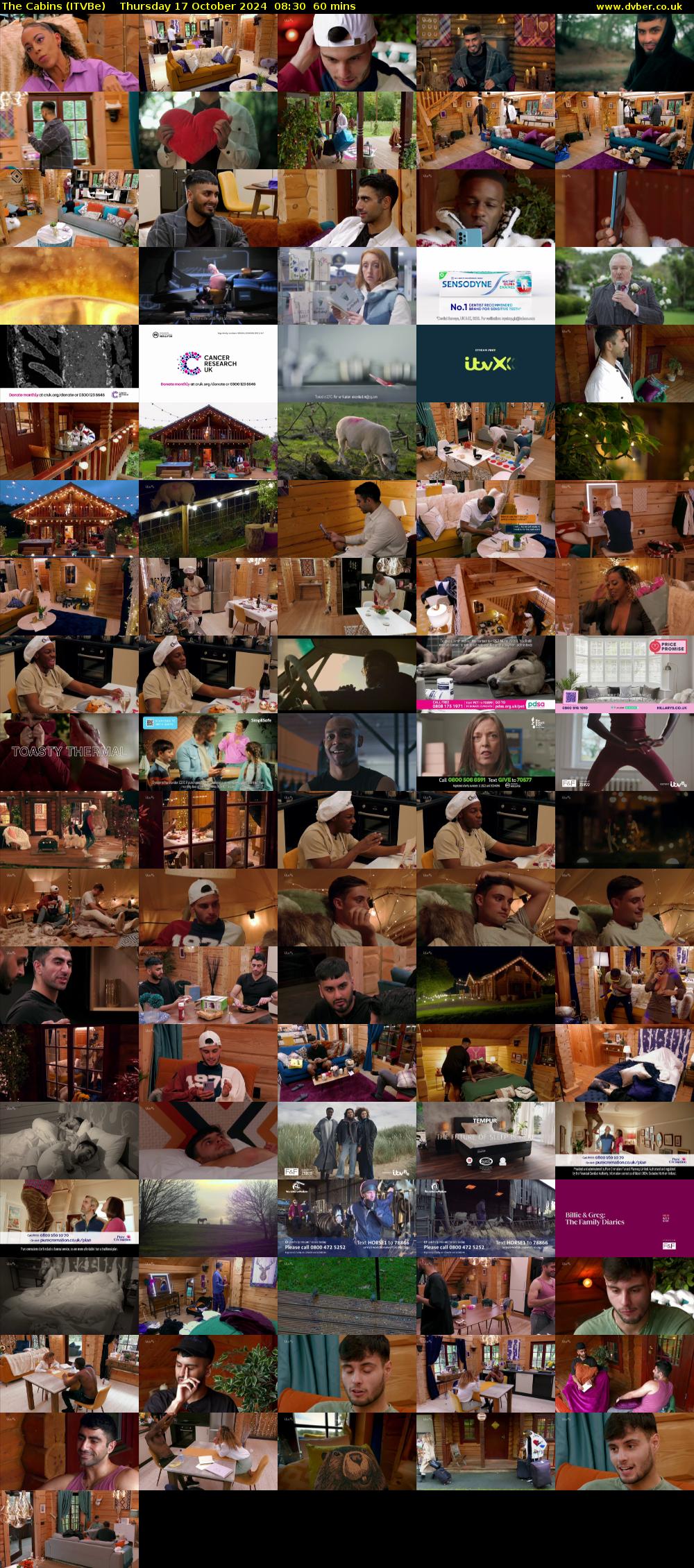 The Cabins (ITVBe) Thursday 17 October 2024 08:30 - 09:30