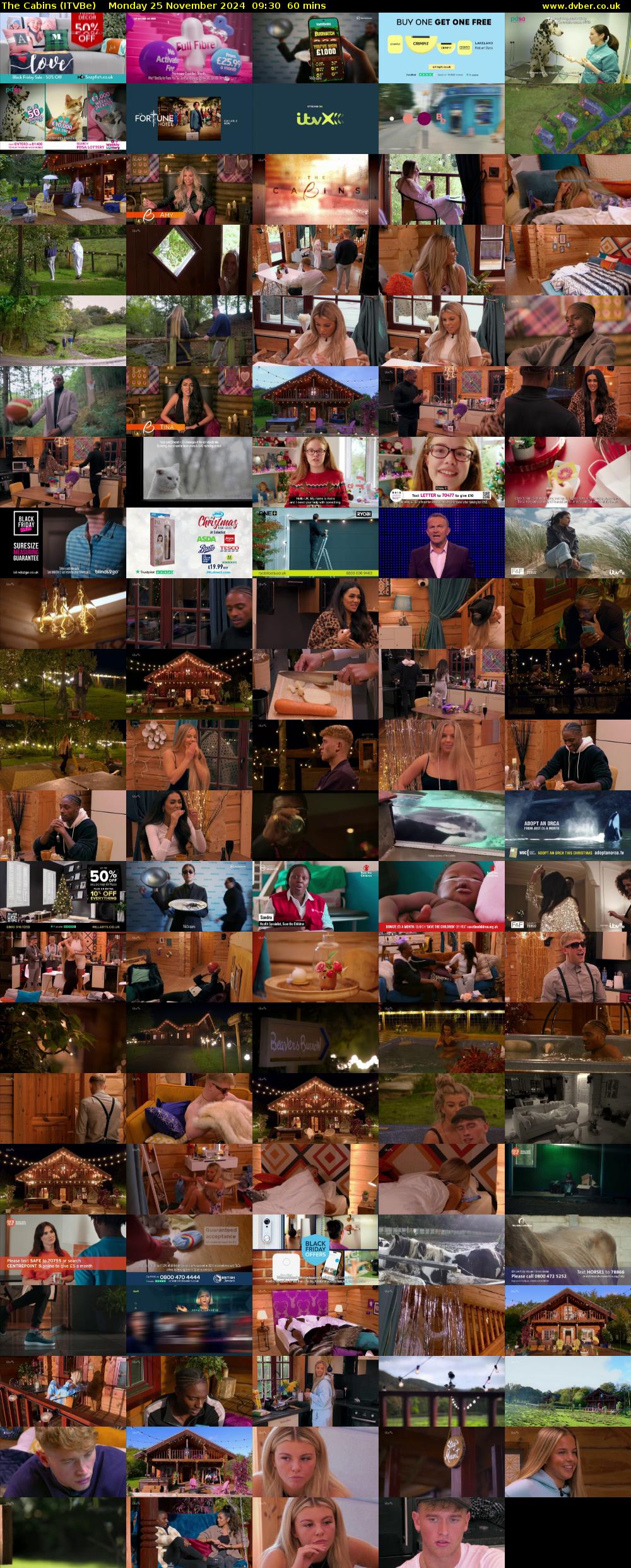 The Cabins (ITVBe) Monday 25 November 2024 09:30 - 10:30