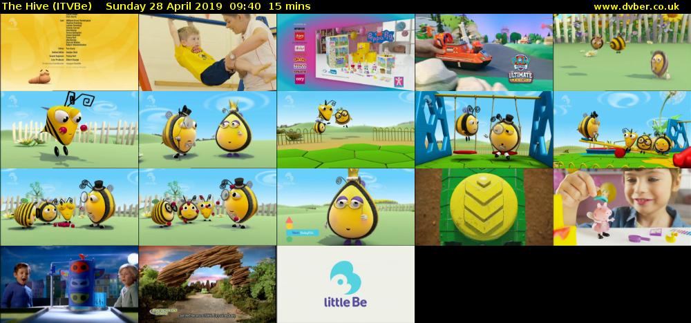 The Hive (ITVBe) Sunday 28 April 2019 09:40 - 09:55