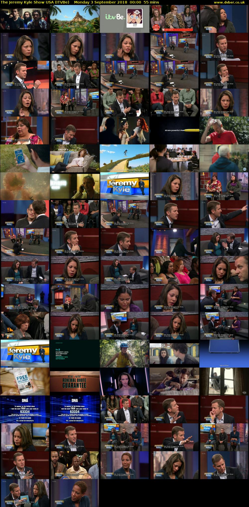 The Jeremy Kyle Show USA (ITVBe) Monday 3 September 2018 00:00 - 00:55