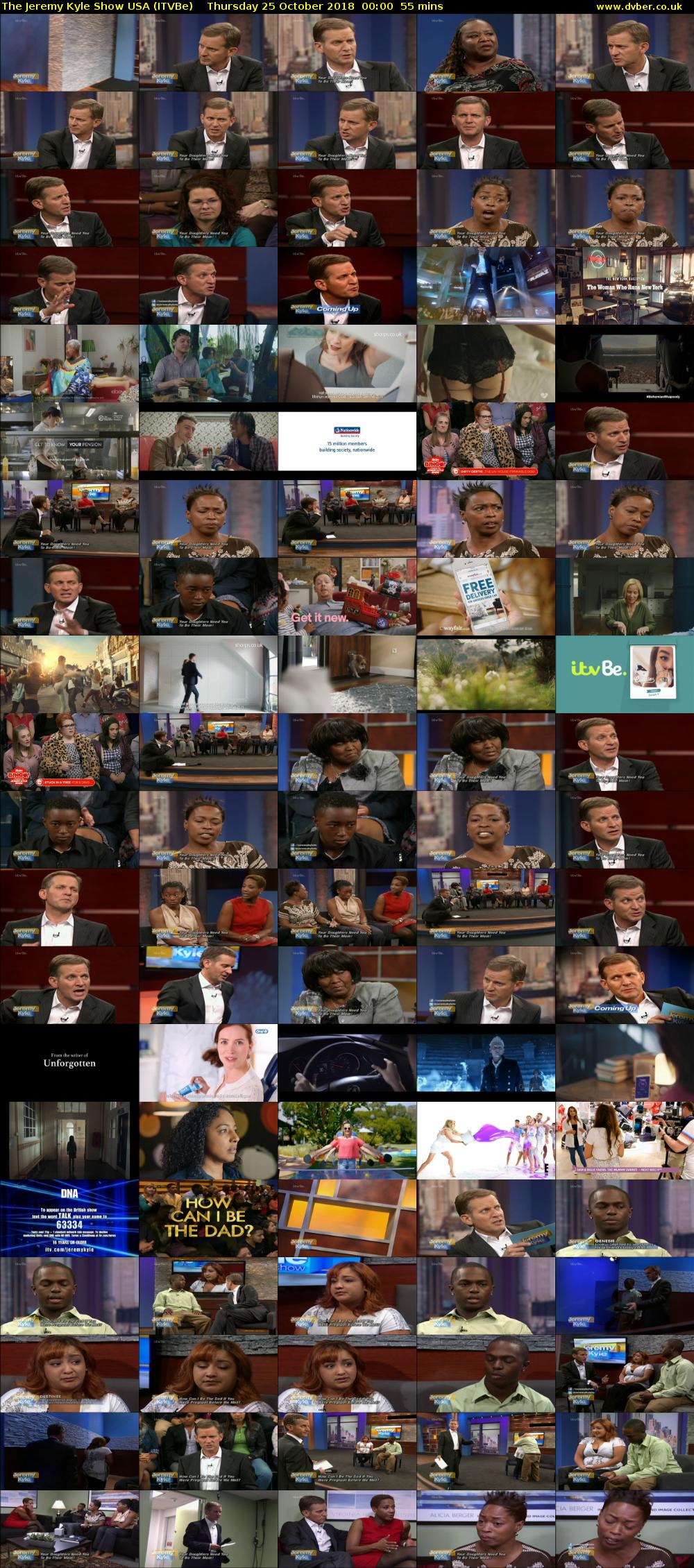 The Jeremy Kyle Show USA (ITVBe) Thursday 25 October 2018 00:00 - 00:55