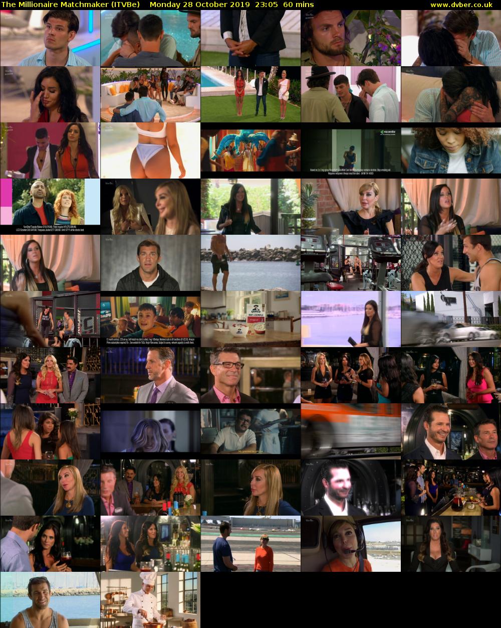 The Millionaire Matchmaker (ITVBe) Monday 28 October 2019 23:05 - 00:05