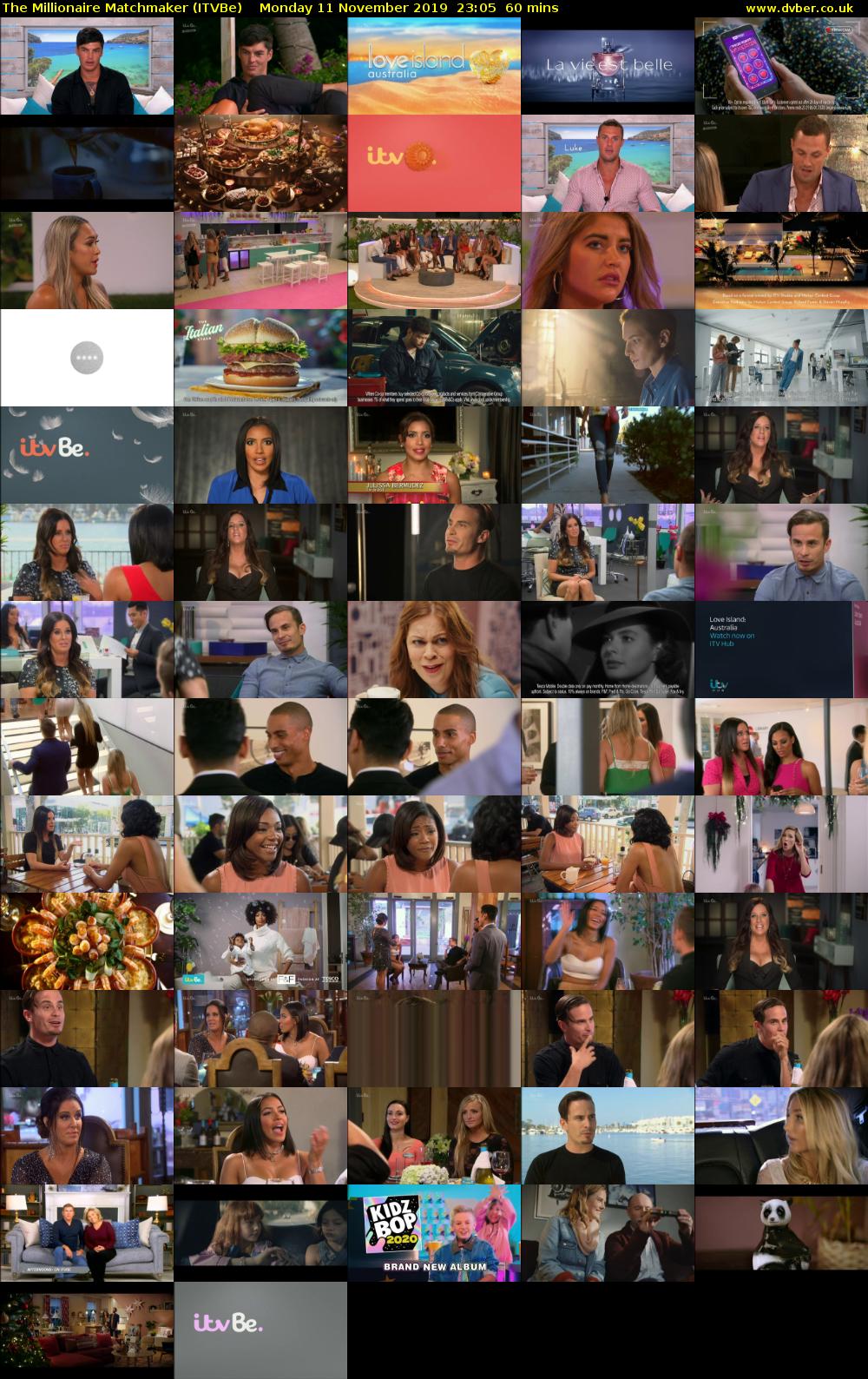The Millionaire Matchmaker (ITVBe) Monday 11 November 2019 23:05 - 00:05