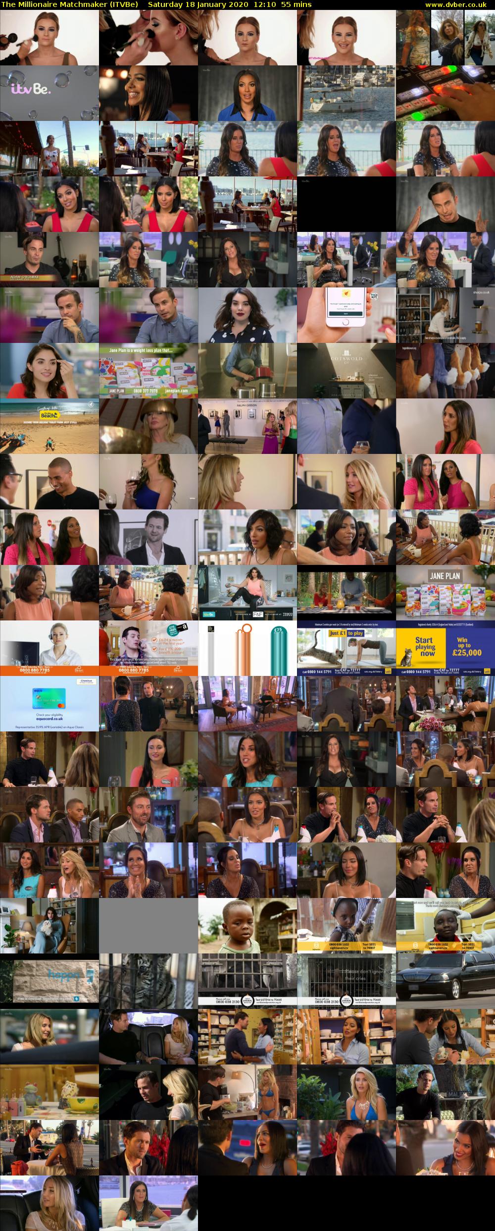 The Millionaire Matchmaker (ITVBe) Saturday 18 January 2020 12:10 - 13:05