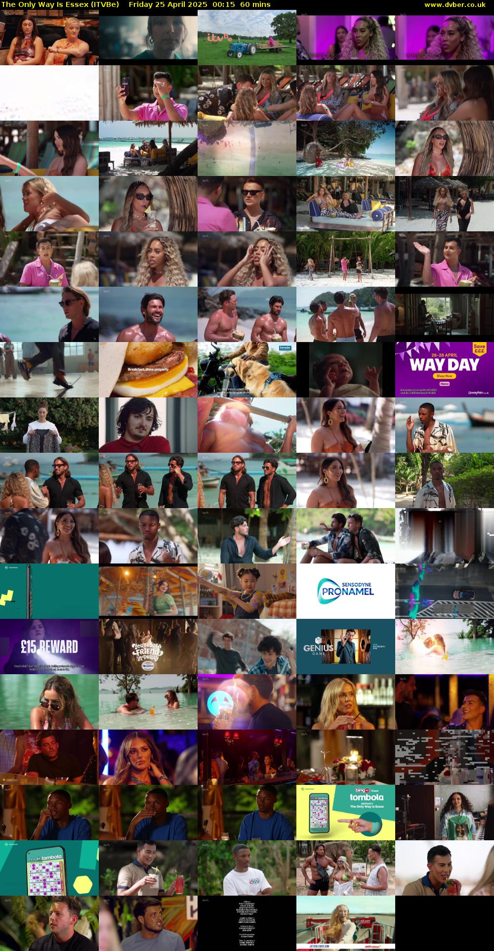 The Only Way Is Essex (ITVBe) Friday 25 April 2025 00:15 - 01:15