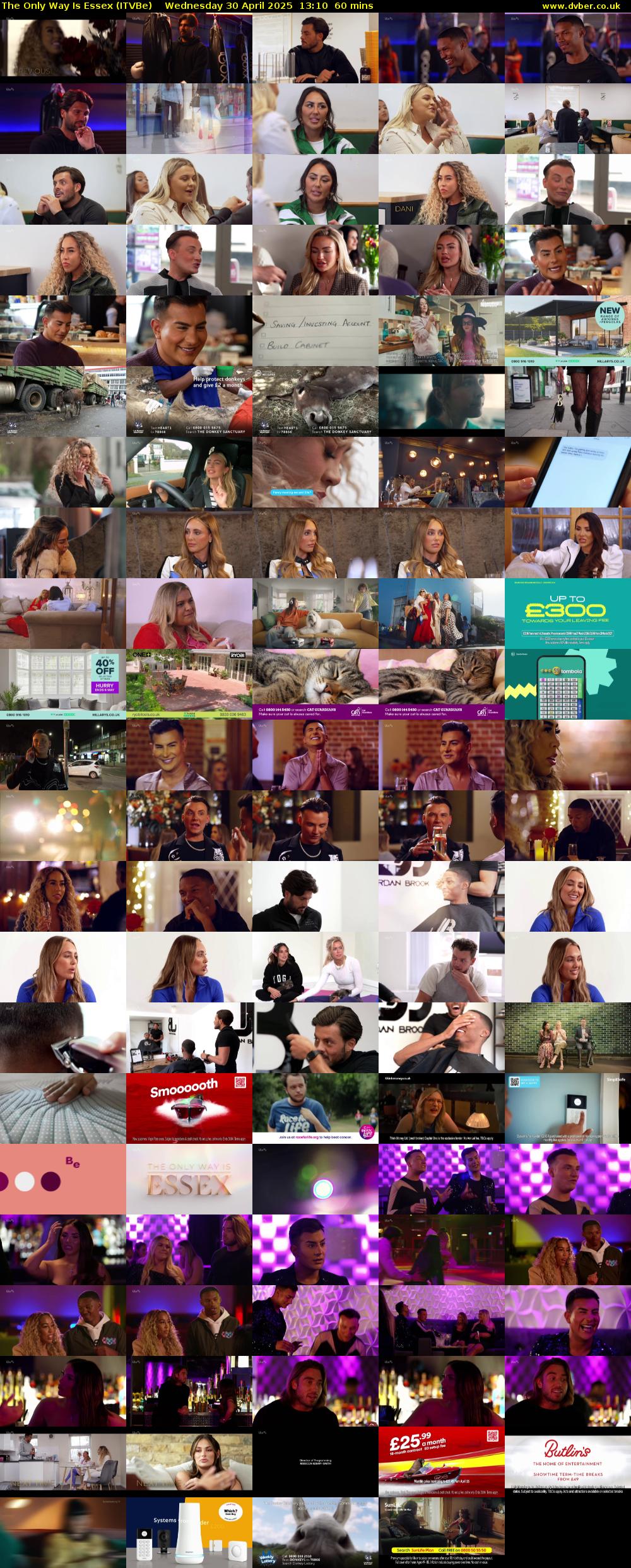 The Only Way Is Essex (ITVBe) Wednesday 30 April 2025 13:10 - 14:10