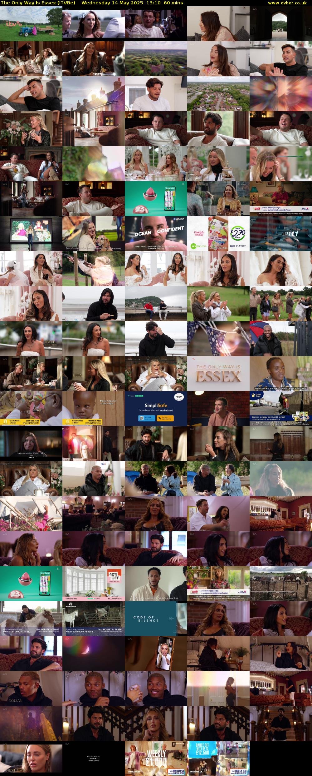 The Only Way Is Essex (ITVBe) Wednesday 14 May 2025 13:10 - 14:10