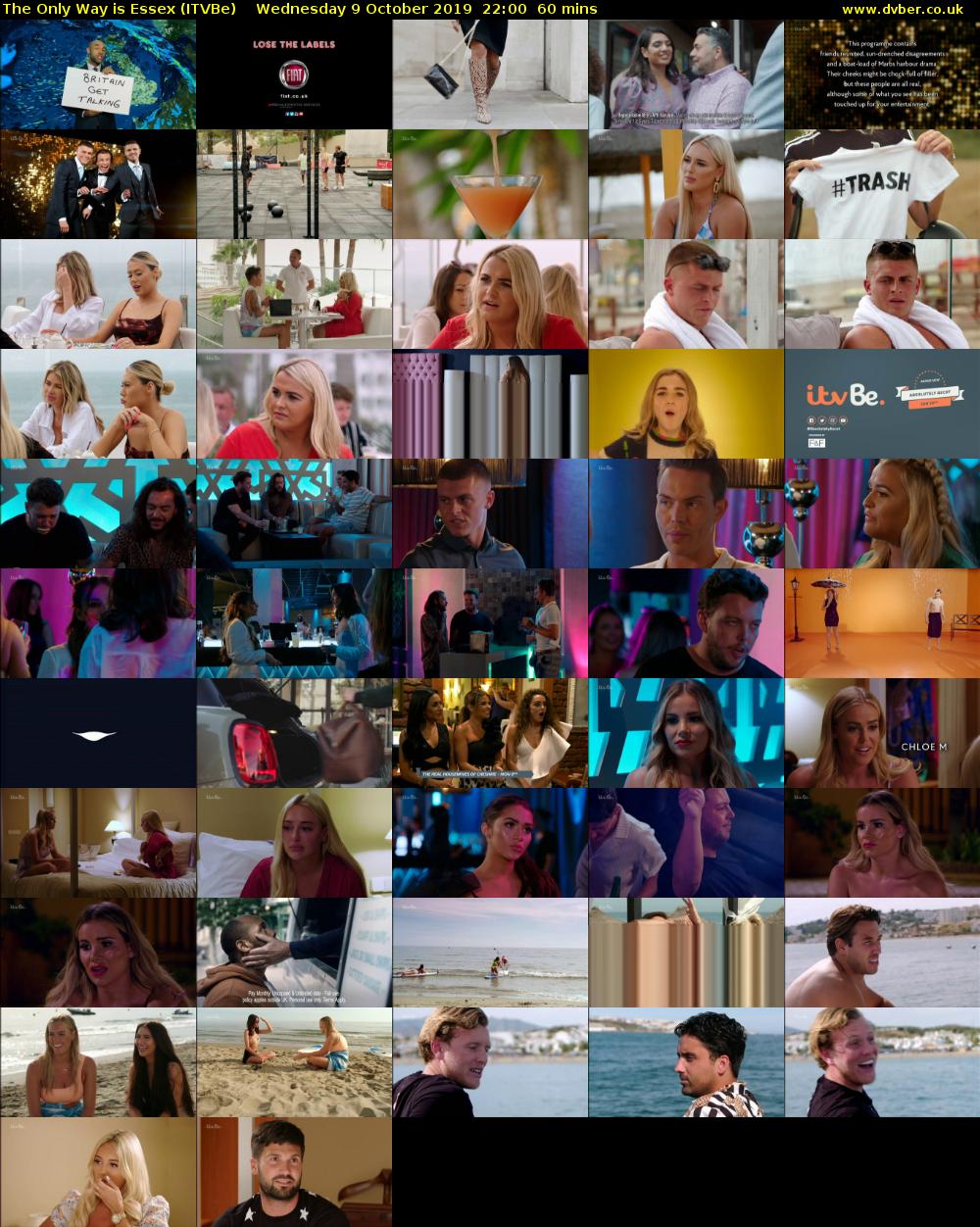 The Only Way is Essex (ITVBe) Wednesday 9 October 2019 22:00 - 23:00