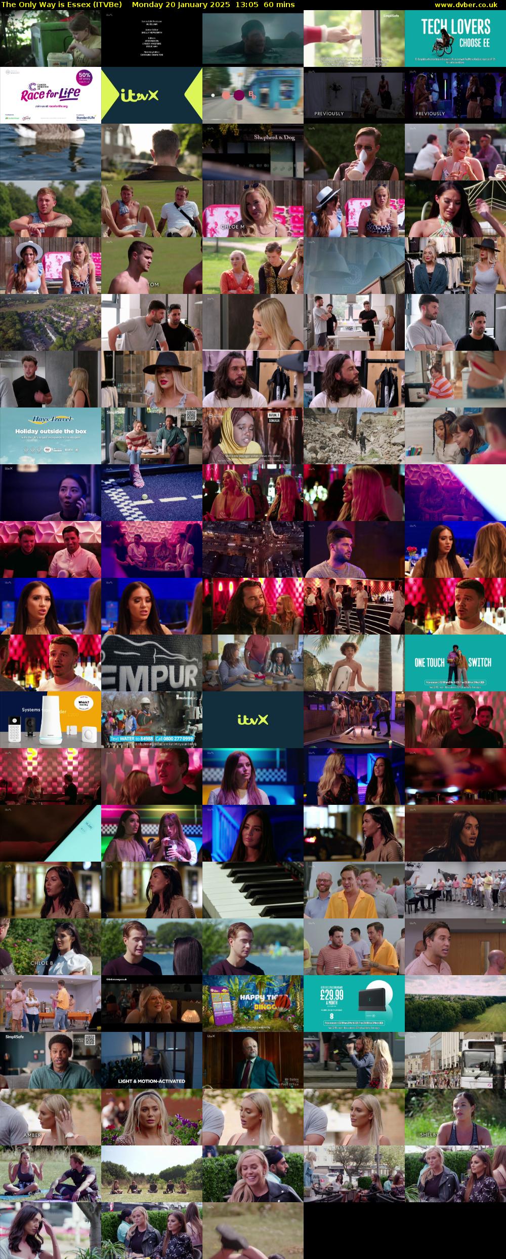 The Only Way is Essex (ITVBe) Monday 20 January 2025 13:05 - 14:05