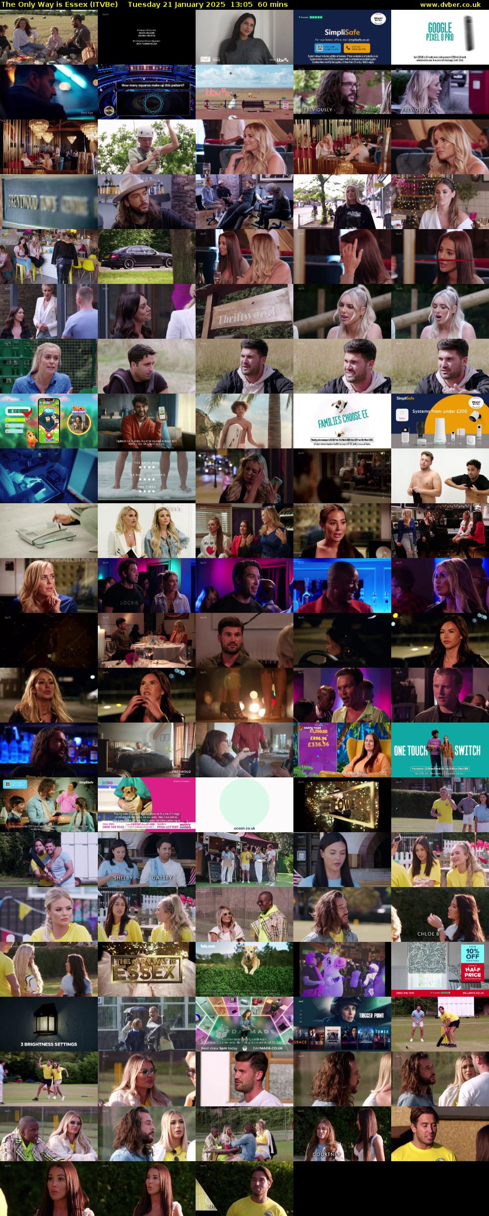 The Only Way is Essex (ITVBe) Tuesday 21 January 2025 13:05 - 14:05
