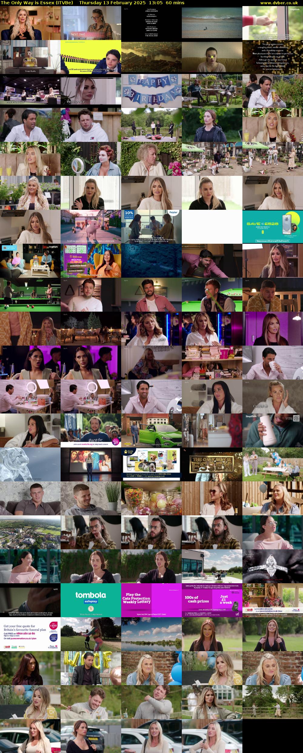 The Only Way is Essex (ITVBe) Thursday 13 February 2025 13:05 - 14:05