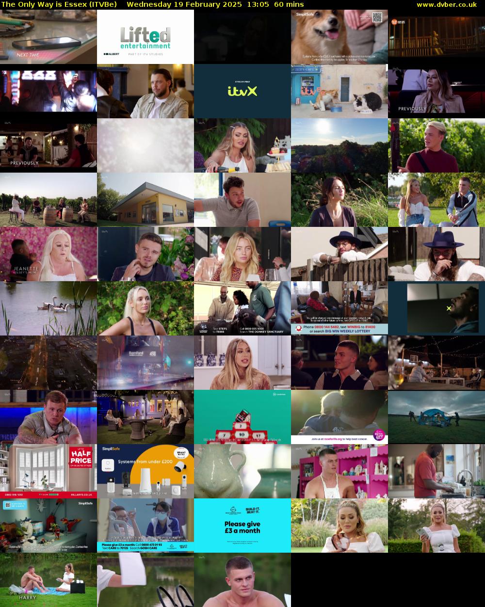 The Only Way is Essex (ITVBe) Wednesday 19 February 2025 13:05 - 14:05