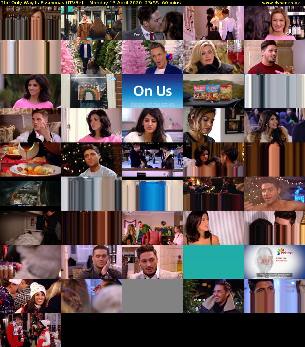 The Only Way is Essexmas (ITVBe) Monday 13 April 2020 23:55 - 00:55