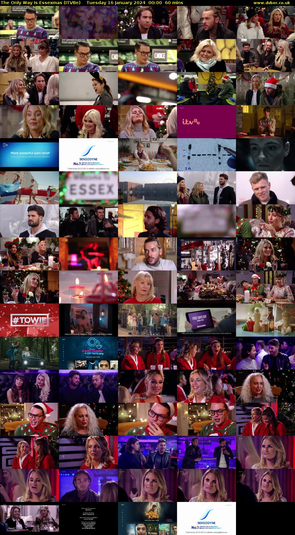 The Only Way is Essexmas (ITVBe) Tuesday 16 January 2024 00:00 - 01:00