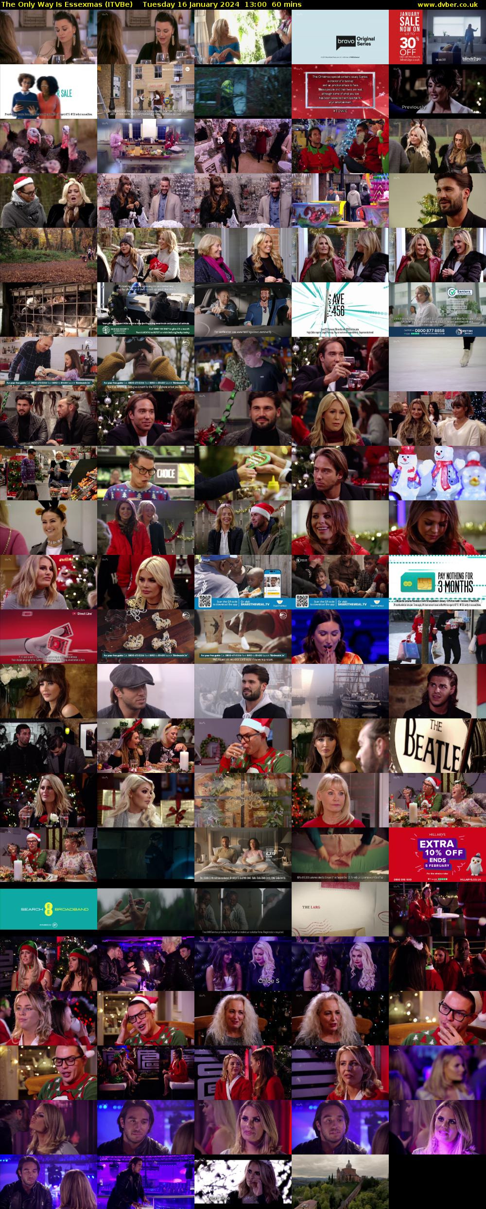 The Only Way is Essexmas (ITVBe) Tuesday 16 January 2024 13:00 - 14:00