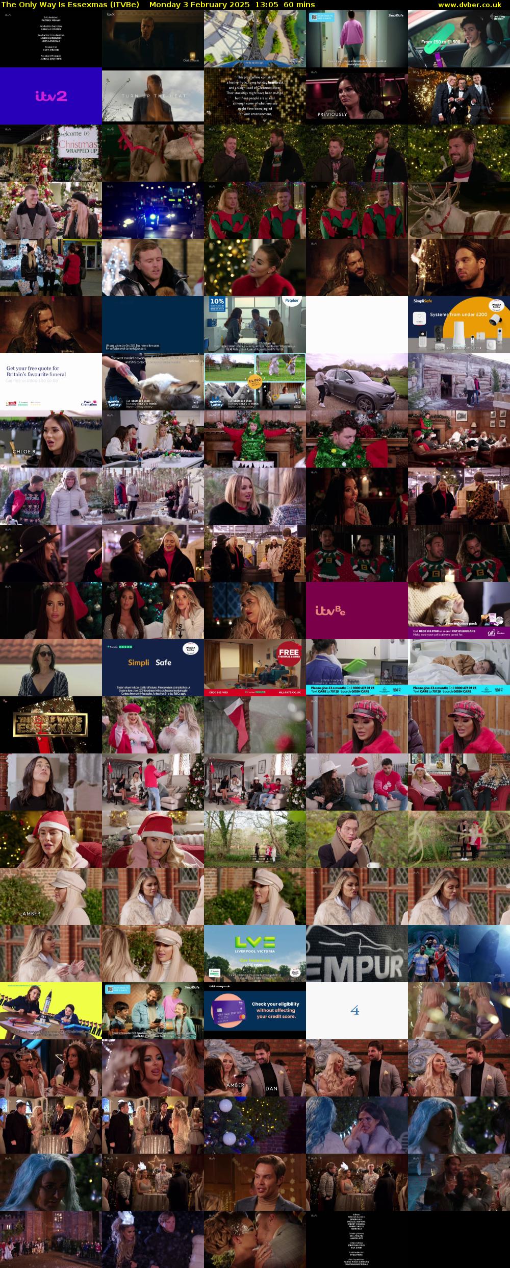 The Only Way is Essexmas (ITVBe) Monday 3 February 2025 13:05 - 14:05