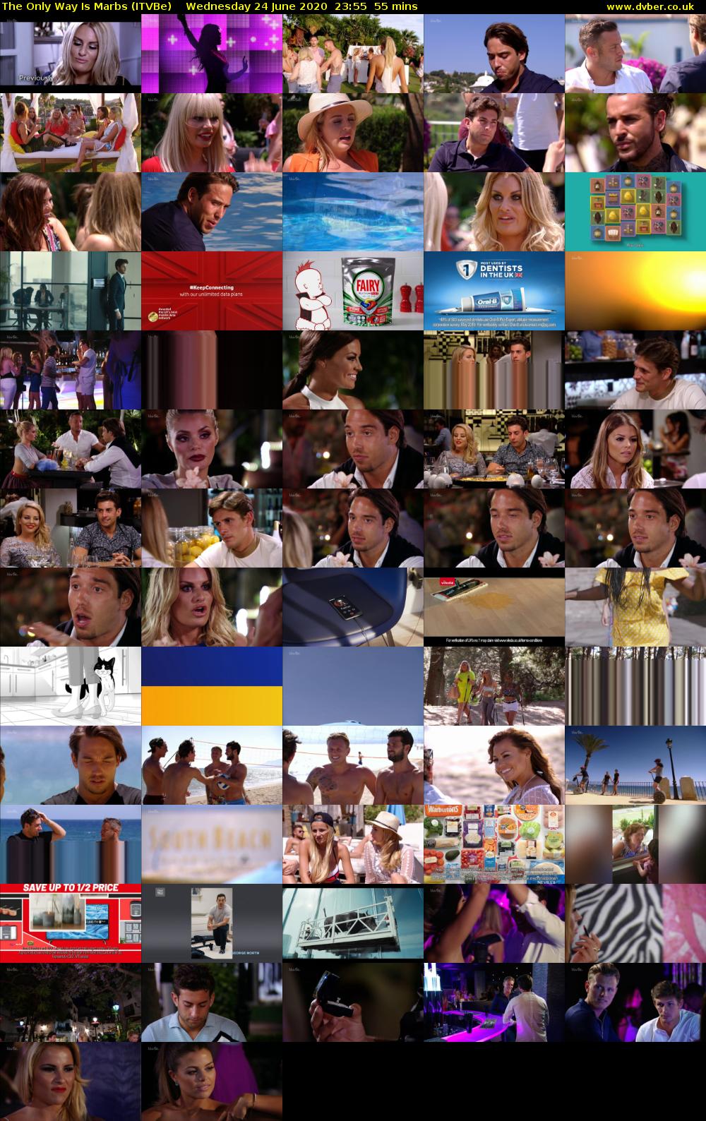 The Only Way is Marbs (ITVBe) Wednesday 24 June 2020 23:55 - 00:50