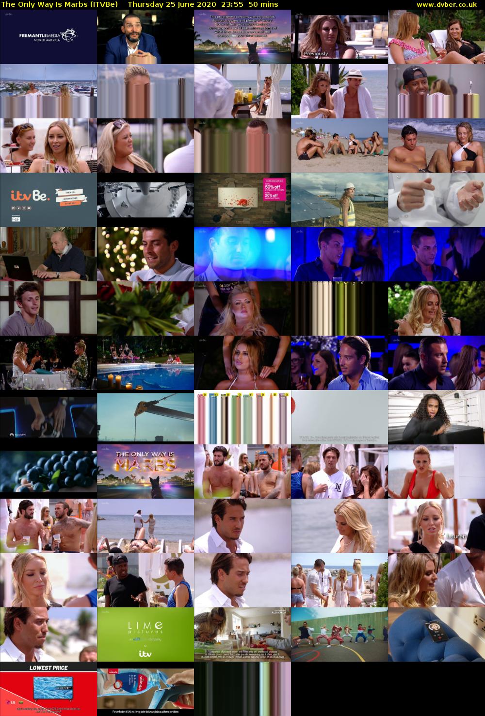 The Only Way is Marbs (ITVBe) Thursday 25 June 2020 23:55 - 00:45