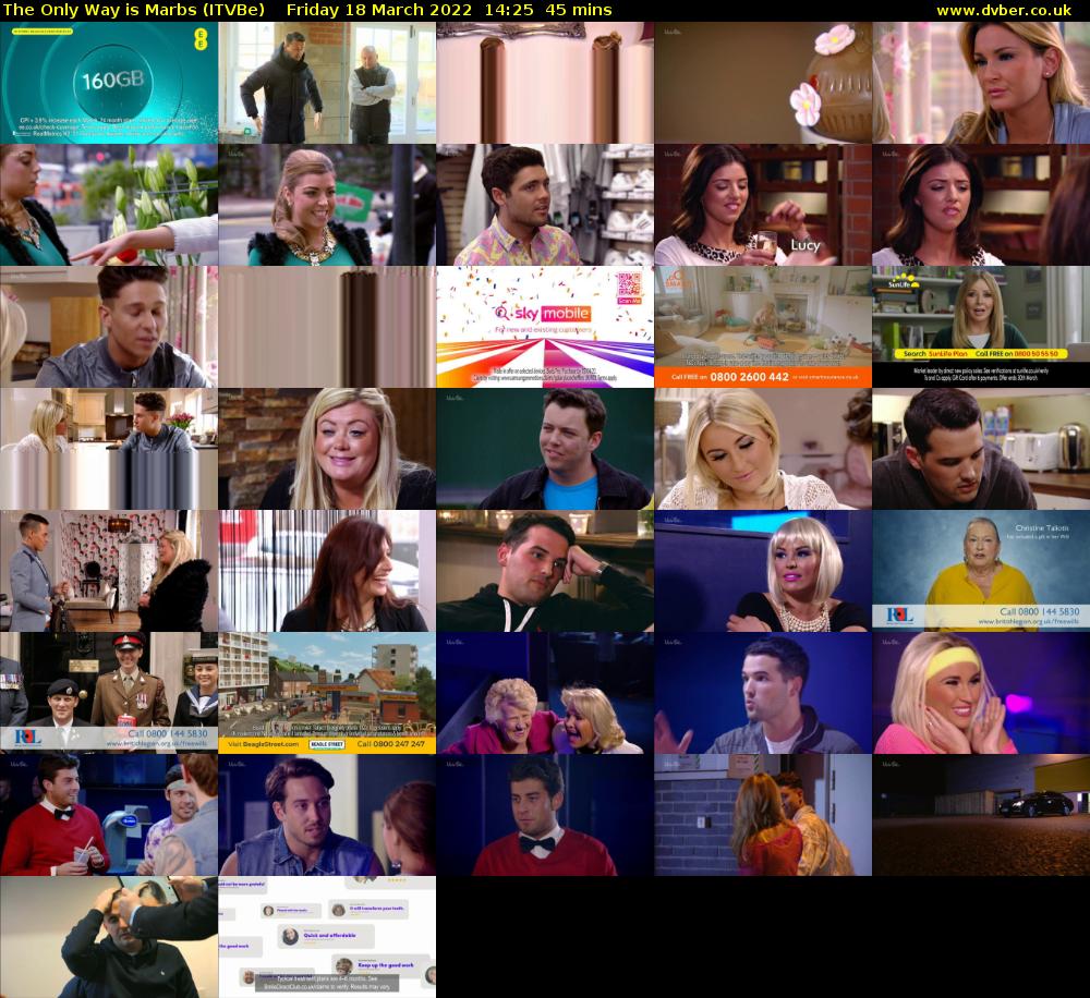 The Only Way is Marbs (ITVBe) Friday 18 March 2022 14:25 - 15:10