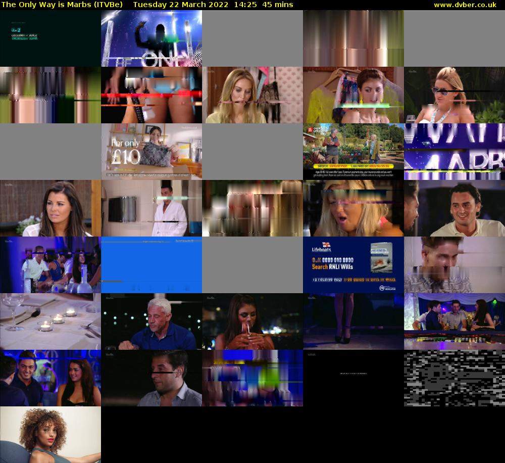 The Only Way is Marbs (ITVBe) Tuesday 22 March 2022 14:25 - 15:10