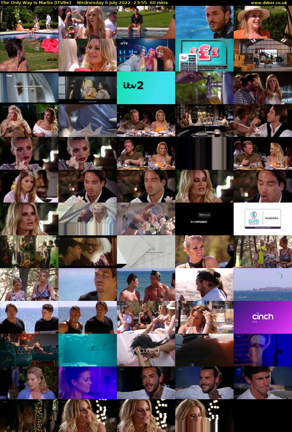The Only Way is Marbs (ITVBe) Wednesday 6 July 2022 23:55 - 00:55