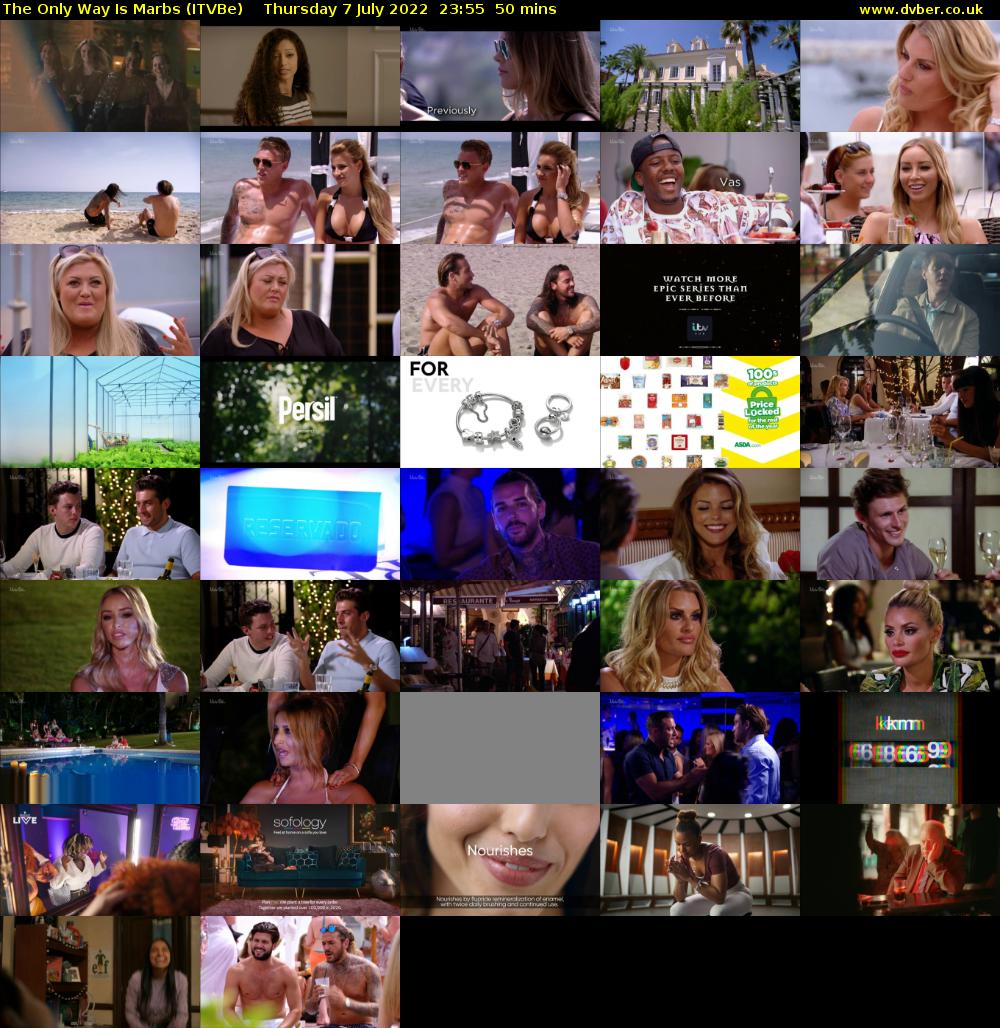 The Only Way is Marbs (ITVBe) Thursday 7 July 2022 23:55 - 00:45
