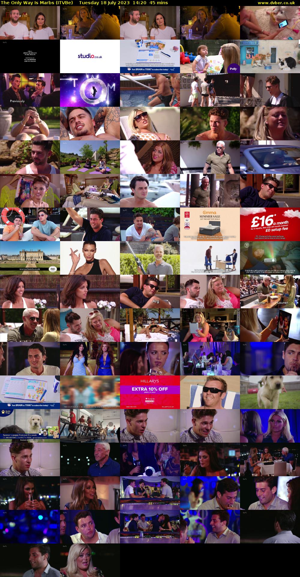 The Only Way is Marbs (ITVBe) Tuesday 18 July 2023 14:20 - 15:05