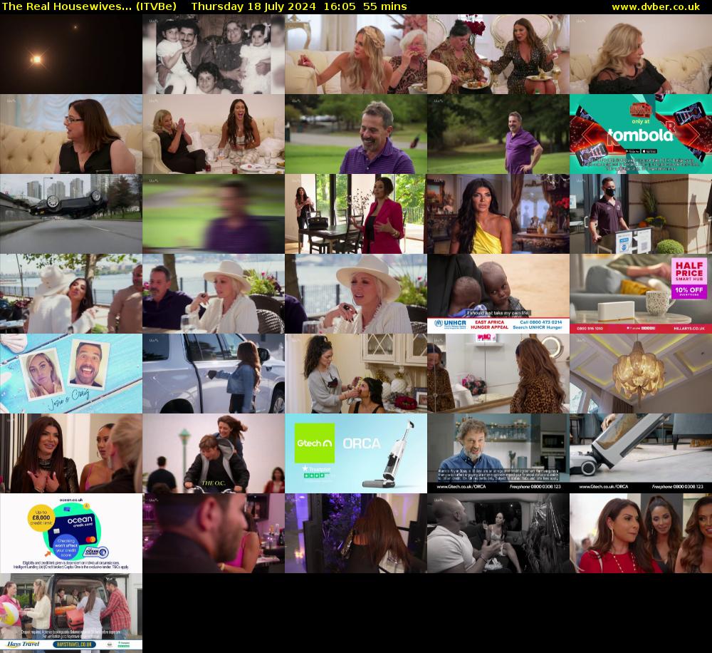 The Real Housewives... (ITVBe) Thursday 18 July 2024 16:05 - 17:00