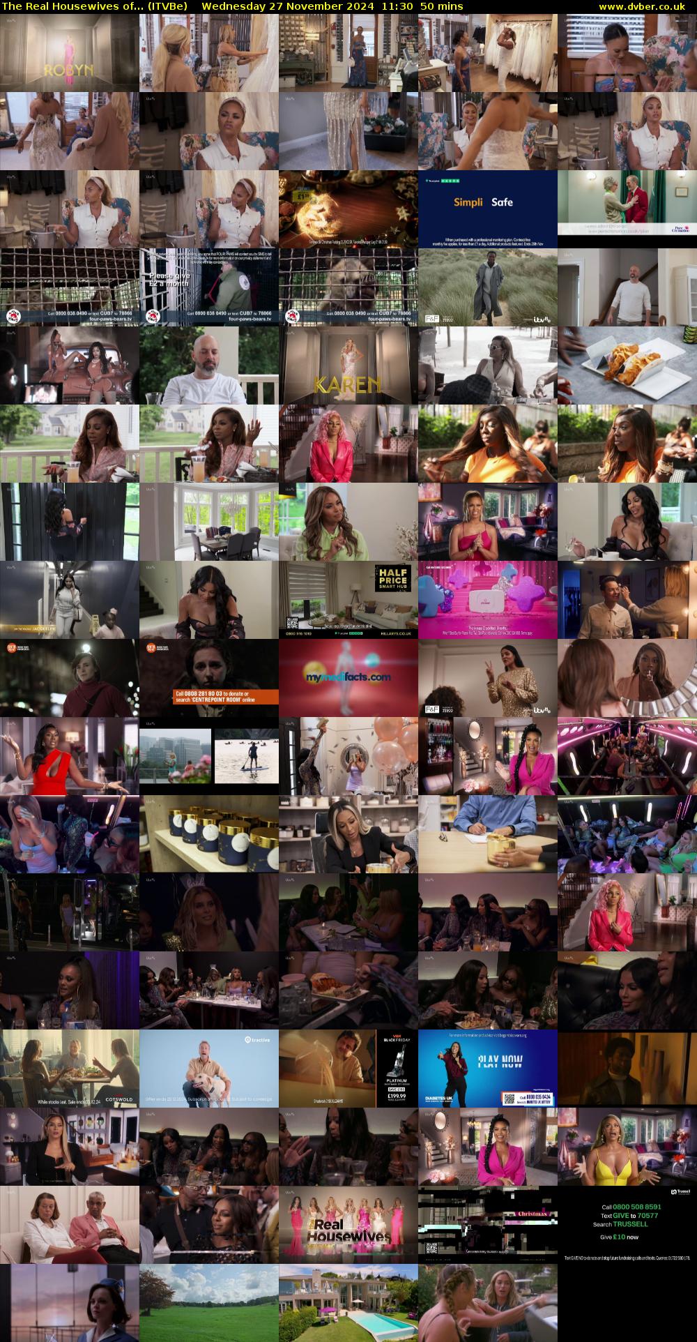 The Real Housewives of... (ITVBe) Wednesday 27 November 2024 11:30 - 12:20