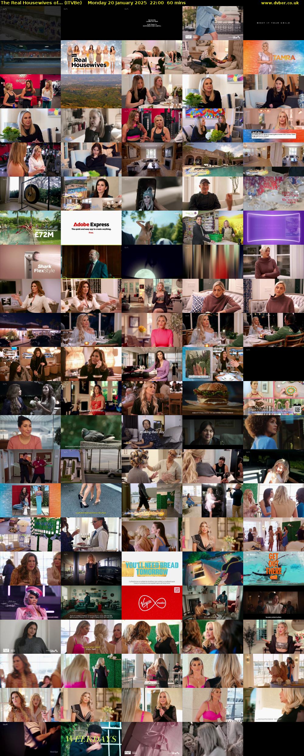 The Real Housewives of... (ITVBe) Monday 20 January 2025 22:00 - 23:00
