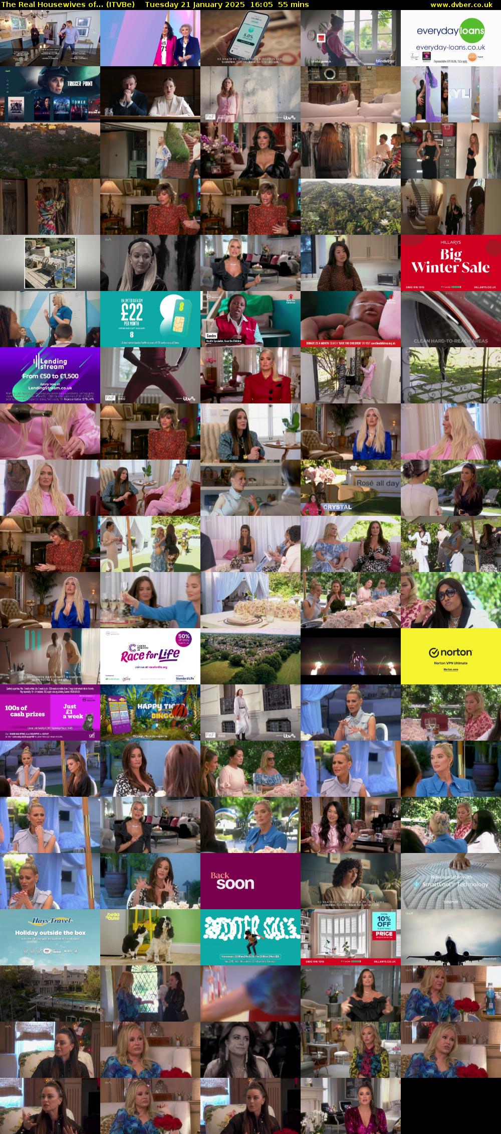The Real Housewives of... (ITVBe) Tuesday 21 January 2025 16:05 - 17:00