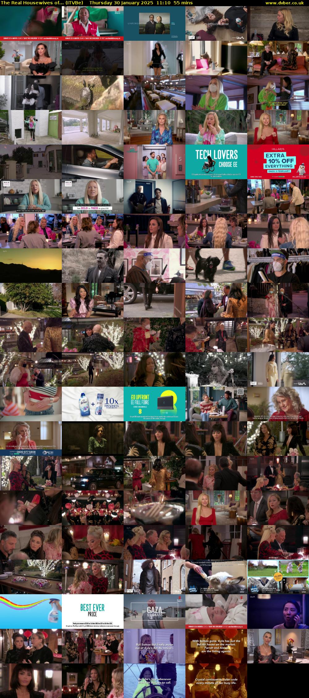 The Real Housewives of... (ITVBe) Thursday 30 January 2025 11:10 - 12:05