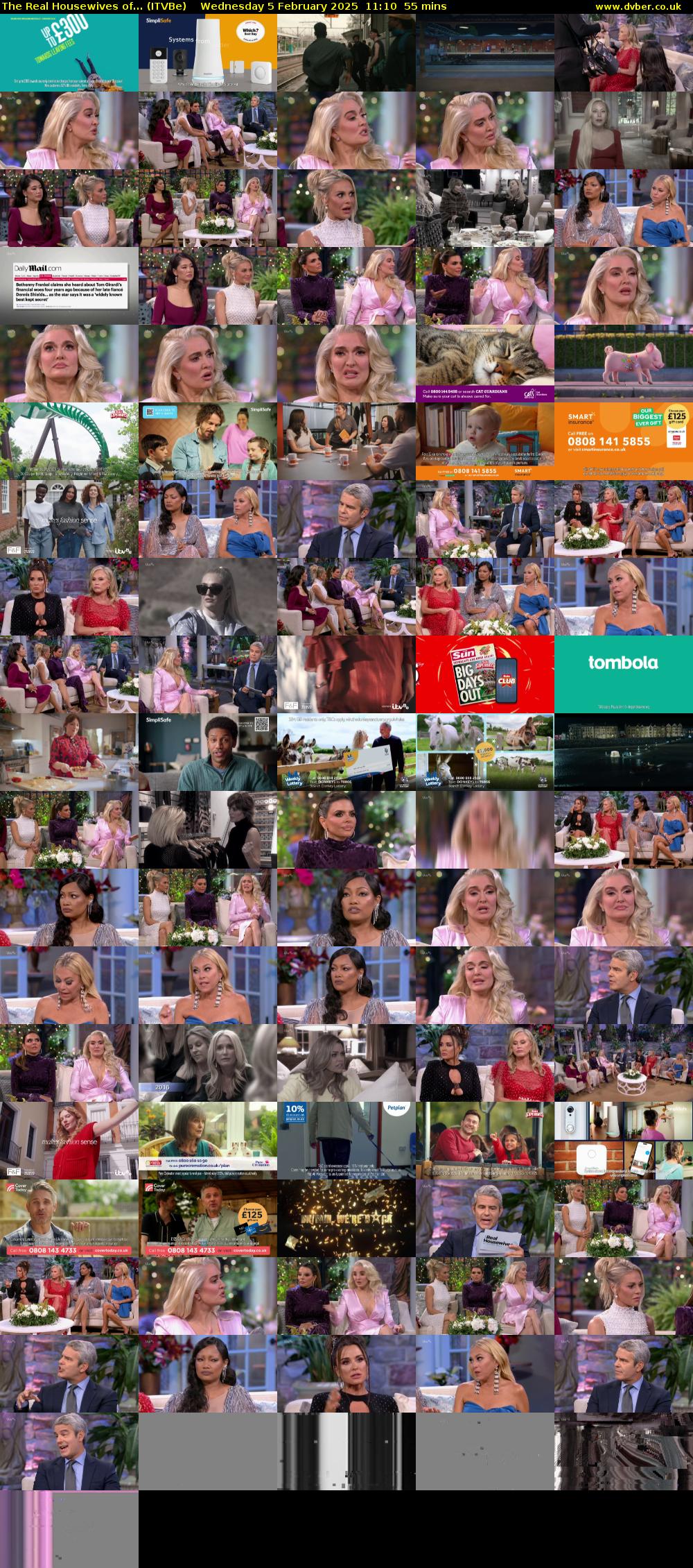 The Real Housewives of... (ITVBe) Wednesday 5 February 2025 11:10 - 12:05